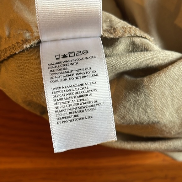 Lucky Brand XXL tan linen elastic tie waist pocketed zip/button shorts - Picture 8 of 10